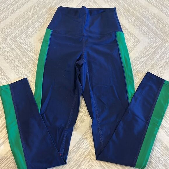 Beach Riot Women’s Blue with Colorblock High Waisted Leggings - Size XS - Picture 2 of 7